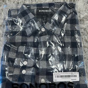 NWT Bonobos Button Down Long Sleeve Flannel Slim Fit Shirt